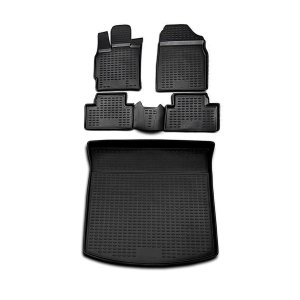 Mazda CX-7 Floor-Trunk Mats - Omac - 3D - Black - '10-'12